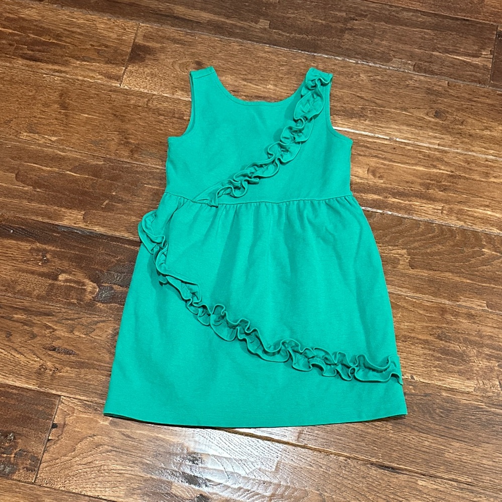 Janie and Jack Green Ruffle Dress